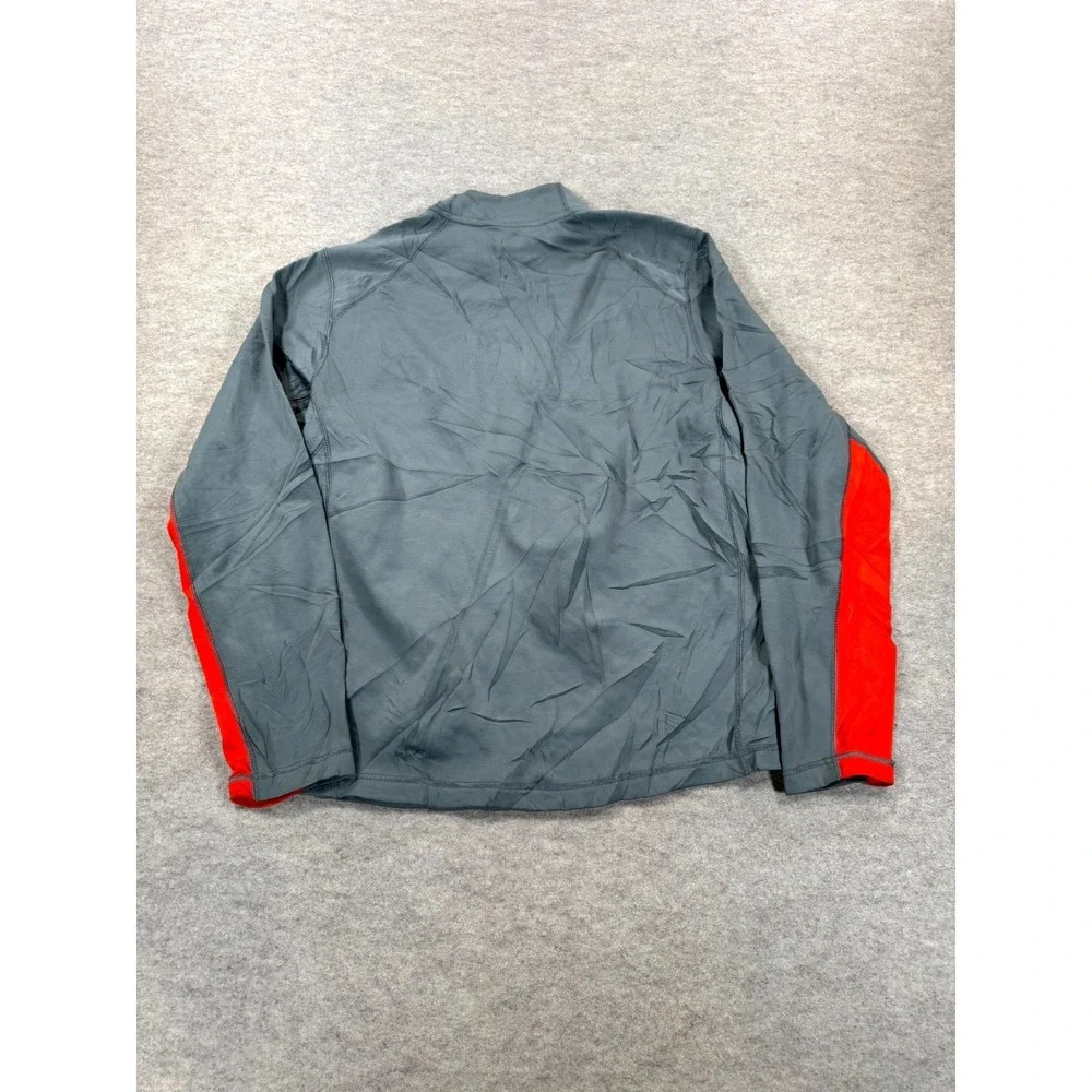 Nike Betterworld Therma Fit Sweatshirt Mens Large Gray Orange Trim Quarter Zip